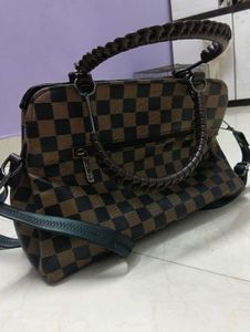Stylish Checkerboard Handbag