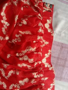 Red &amp; Gold Ethnic Skirt