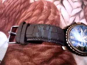Men's Analog Watch with Brown Strap