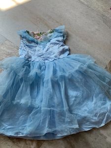 Baby Blue Ruffle Tulle Gown