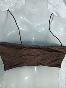 Brown Sheer💙 Cropped Tank Top