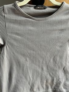 Ribbed Long Sleeve Cropped Top
