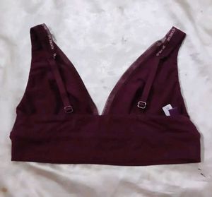 Adore Me Burgundy Comfortable Bra sez M