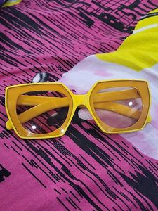 Retro Yellow Frame Glasses