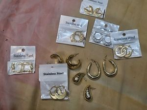 Assorted Stainless Steel Earrings Set