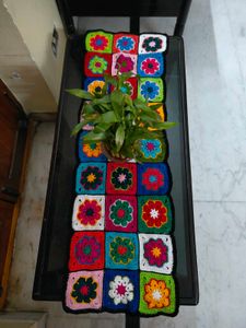 Multicolor Crochet Table Runner