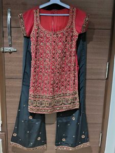 Premium Red and Black Ethnic Set