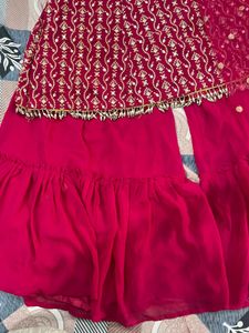 Embroidered Velvet Lehenga Choli Set