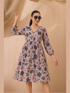 Baby Pink Floral Tiered Dress – Latin Quarters