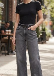 H&amp;M Wide Leg Grey Jeans