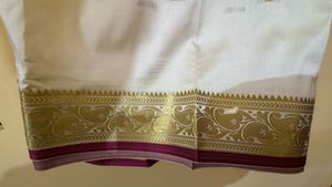 Elegant White Silk Saree with blouse