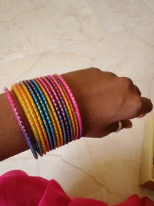 Green Glass Bangles Set