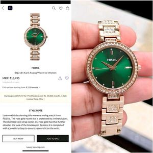 Fossil Two-Tone Crystal Watch premium mastercopy