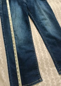 Vintage Blue Wide-Leg Denim Jeans