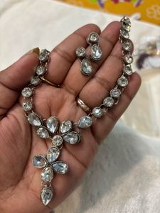 Sparkling Crystal Necklace &amp; Earring Set