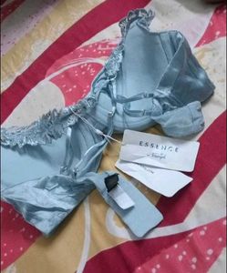 Light Blue Lace Trim Triumph Bra