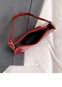 Classic Red Glossy Handbag – Fashion Essential