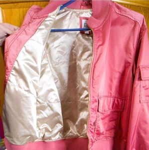 GAP Pink Bomber Satin Jacket
