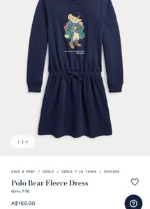 Polo Bear Fleece Dress for Girls