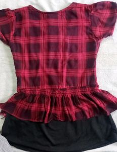 Cute Plaid Tunic Top