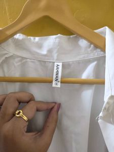 Chic White Long Sleeve Button-Up Shirt