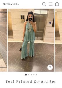 Teal Printed Co-ord Set