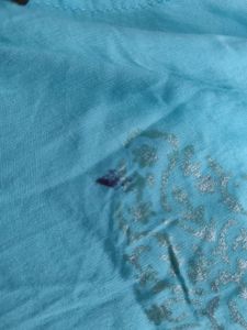Turquoise Printed Kurti (Women)