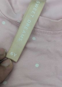 Pink Polka Dot top and light green shorts