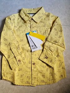 Yellow Animal Print Shirt