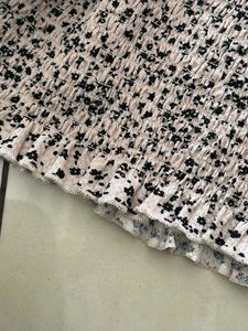 Cute Floral Smocked Puff Sleeve Top