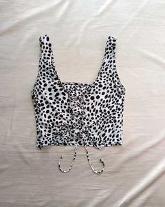 Dalmatian Print Cropped Top