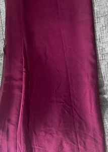 Wine Maroon Self Design Georgette Saree