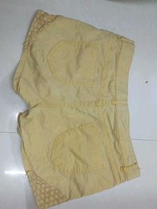 Cute Tan Lace Shorts