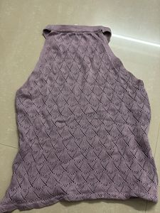 Lilac Crochet Halter Top