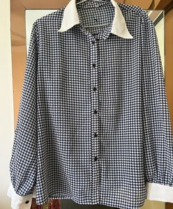 Sale !! Checkered Blue Chic Shirt