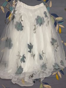 Stunning White Floral Lehenga Choli