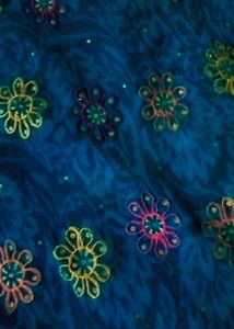 Beautiful Blue Floral Saree