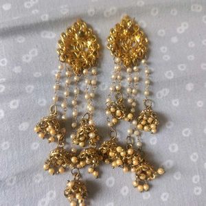 Luxor gold plated Jhumka Earrings