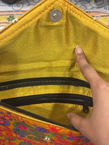 Boho Embroidered Clutch Bag