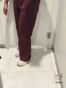 Maroon Flare trousers