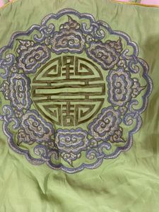 Chinese traditional Embroidered Green Tank Top
