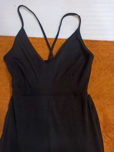 Stylish Black Maxi Dress with Slit
