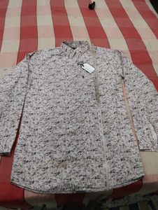 Abstract Print Button-Down Shirt