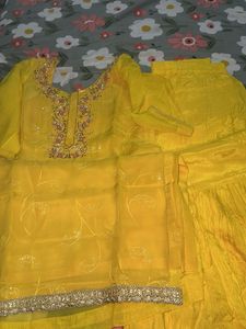 Yellow Embroidered Kurta Set