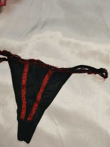 Black &amp; Red G-string Panty