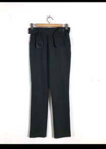 Women's Belted Black Pants