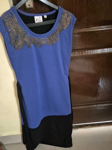 Kniti Embellished Blue Dress