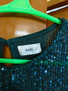 KAZO- Colourshifting Blue Sequin Dress