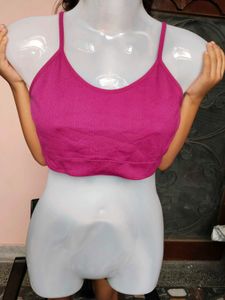 F&amp;F Premium Rani Pink Ribbed Seamless Bralette (Si