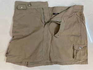 Khaki Cargo Mini Skirt